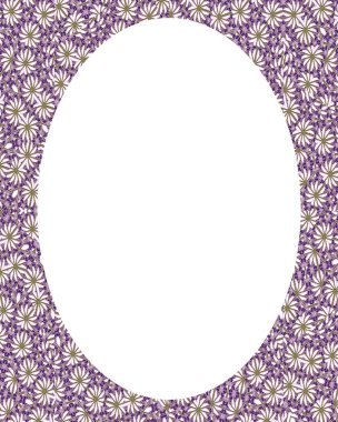 Dekore edilmiş tasarım sınırları olan beyaz daire çerçeve arkaplanı