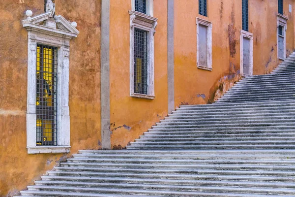 Perspective View Stairs Reinassance Building Campidoglio Rome City Italy — Stock Photo, Image