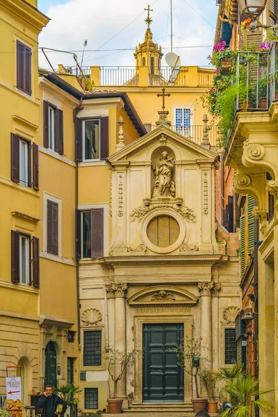 Rome Italy December 2017 Baroque Style Church Surrounded Old Style — Stock Photo, Image