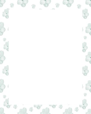 Dekore edilmiş tasarım kenarlıklarına sahip beyaz çerçeve arkaplanı.