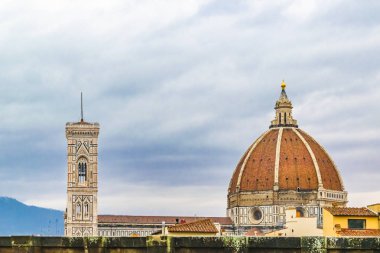 Boboli Bahçe Manzaralı Florence şehir hava Cityscape görünümü 