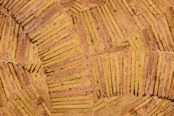 Foto Textura Parede Tijolo Intricada Cores Laranja — Fotografia de Stock