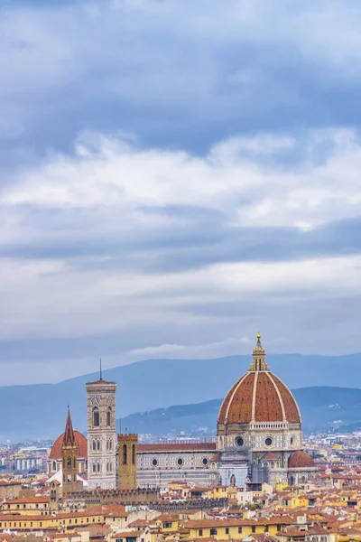 Floransa Şehrinin Tarihi Merkezinin Havadan Manzarası Talya — Stok fotoğraf