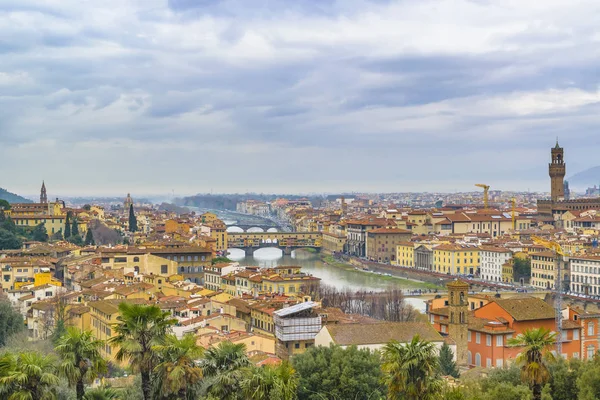 Vista Aérea Del Centro Histórico Ciudad Florencia Italia —  Fotos de Stock