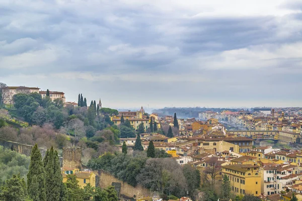Повітряні Міський Пейзаж Подання Oltrarno Району Місті Флоренція Італія — стокове фото