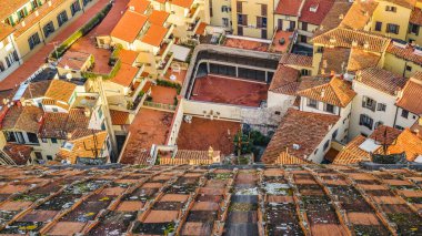 Tarihi Floransa şehir hava cityscape görünümünden santa maria del fiore katedral bakış açısı görünümü 