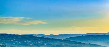 Panoramik hava manzaralı Toskana Hills