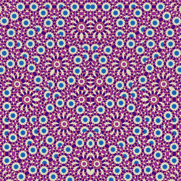 Цифровой Абстрактный Сложный Геометрический Бесшовный Рисунок Фона Смешанных Цветах — стоковое фото