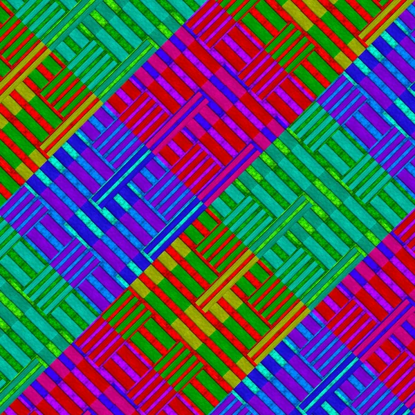 数字艺术技术在混合生动饱和色彩中的现代条纹几何图案 — 图库照片