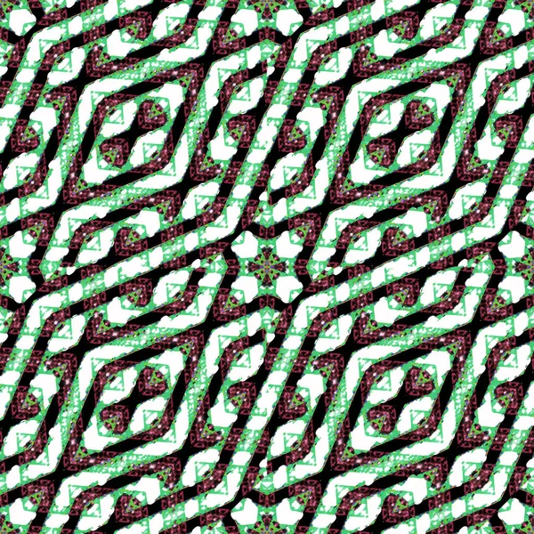Moderní Geometrická Abstraktní Grunge Složité Diagonální Ostré Vzor Bezešvé Mozaiky — Stock fotografie