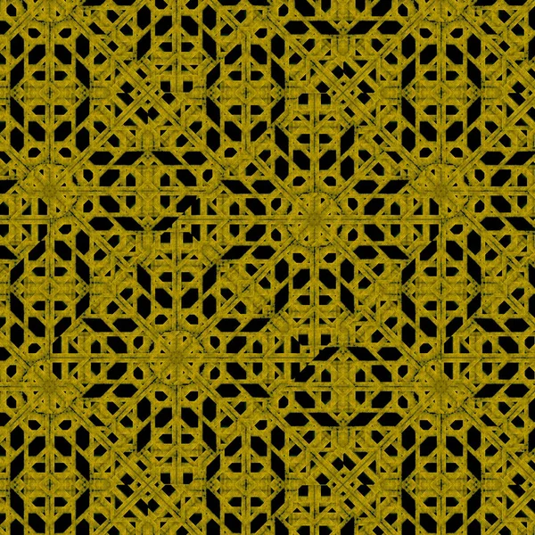 Arte Digitale Moderna Islamica Geometrica Complessa Modello Astratto Toni Dorati — Foto Stock