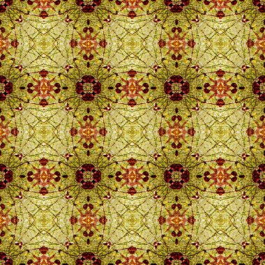 Lüks dekoratif modern soyut geometrik süslü seamless modeli sıcak renkler.