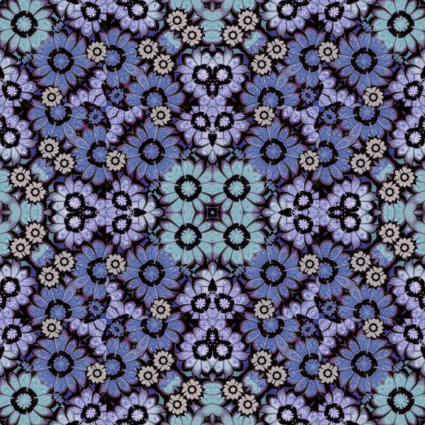 Moderne Nahtlose Muster Hintergrund Mit Stilisierten Blumen Motiv Design Gemischten — Stockfoto