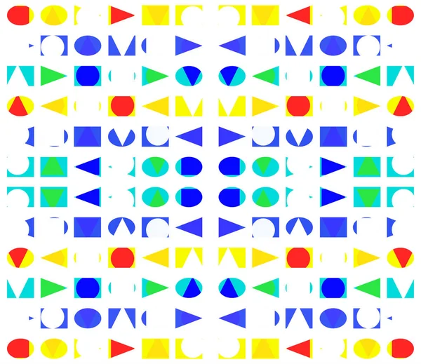 Digital Abstrata Geométrica Formas Simples Sem Costura Padrão Design Cores — Fotografia de Stock
