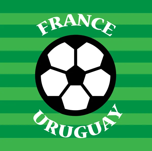テンプレートのデザインに合わせてサッカー ウルグアイ対フランス — ストック写真