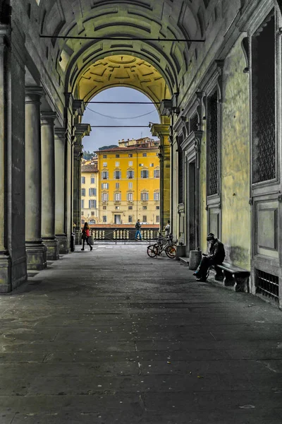 Florence Olaszország January 2018 Külső Nézet Híres Uffizi Képtár Firenzei — Stock Fotó
