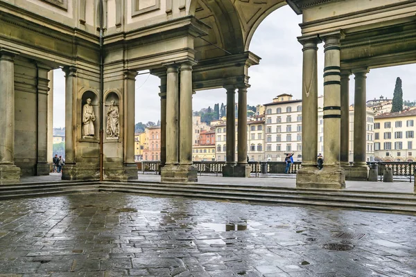 Florencie Itálie Leden 2018 Exteriér Slavné Uffizi Galerie Florencii Itálie — Stock fotografie
