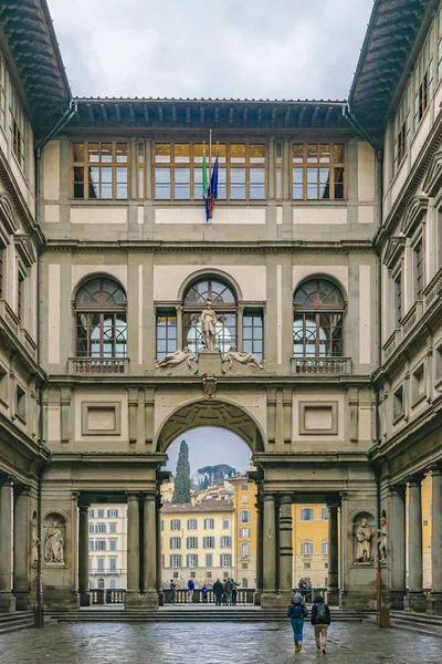Florencie Itálie Leden 2018 Exteriér Slavné Uffizi Galerie Florencii Itálie — Stock fotografie