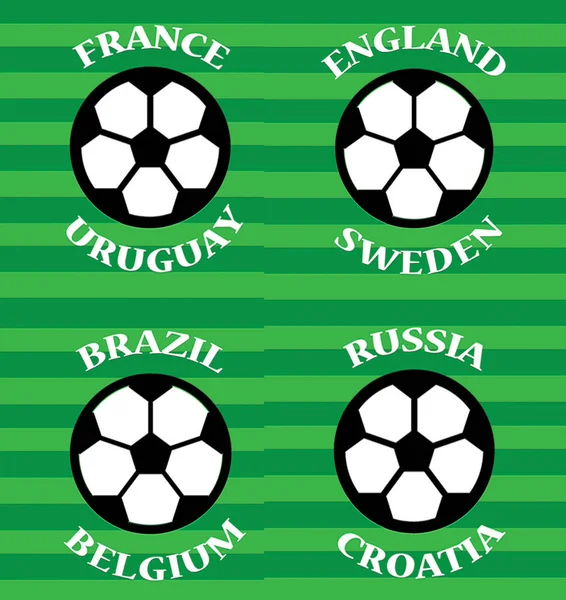 World cup quarter finals soccer matches template design background