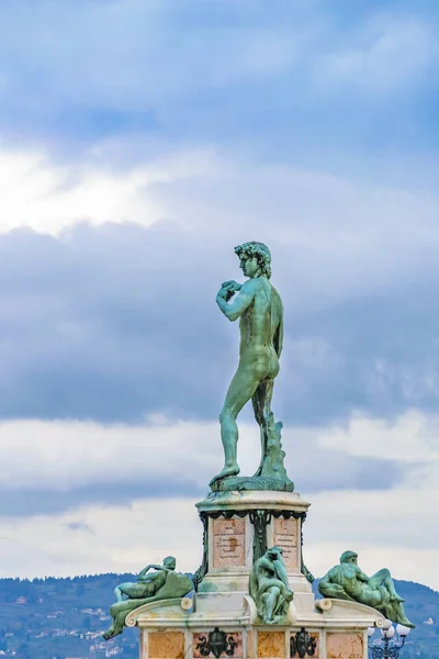 David Sculpture Michaelangelo Piazza Florence City Itália — Fotografia de Stock