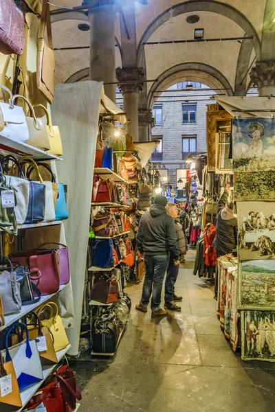 Florencia Italia Enero 2018 Vista Interior Del Tradicional Mercado San — Foto de Stock