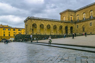 Floransa, İtalya, Ocak - 2018 - ünlü palazzo pitti Floransa, İtalya'nın tarihi merkezinde dış görünümü