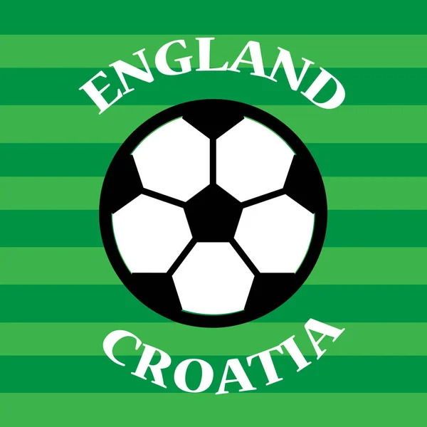 Inglaterra Contra Croacia Plantilla Fútbol Diseño — Foto de Stock