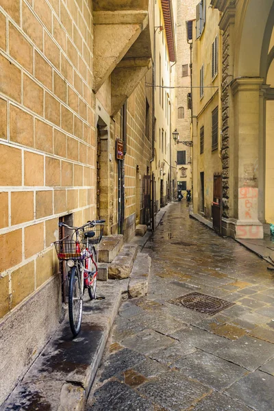 Kış kentsel olay yerinde tarihi merkezi Floransa şehir, İtalya