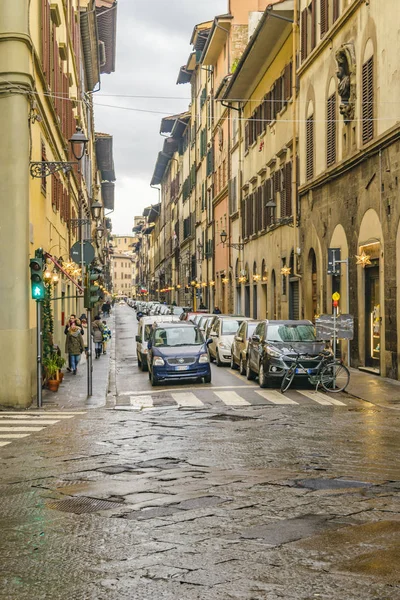 Florencie Itálie Leden 2018 Zimní Městské Scény Historickém Centru Florencie — Stock fotografie