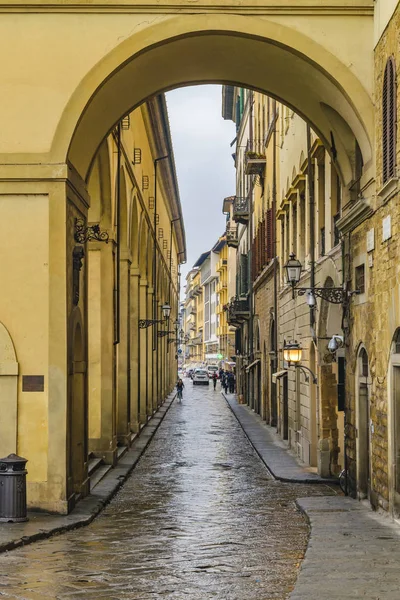 Florença Itália Janeiro 2018 Cena Urbana Inverno Centro Histórico Cidade — Fotografia de Stock