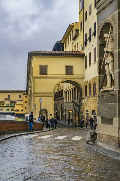 Florencie Itálie Leden 2018 Zimní Městské Scény Historickém Centru Florencie — Stock fotografie