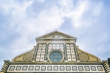 Dış ayrıntı görünümü santa maria novella Bazilikası kilise Floransa tarihi merkezi City, İtalya
