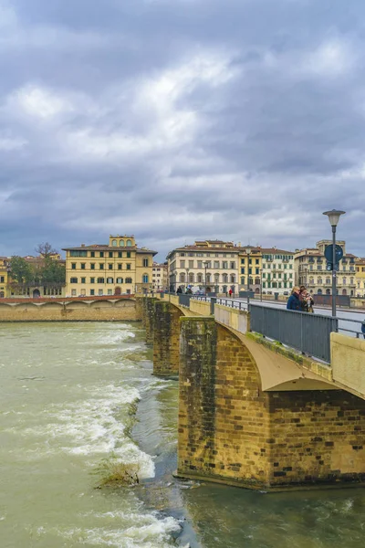 Floransa Talya Ocak 2018 Tarihi Merkez Cityscape Floransa Arno Riverfront — Stok fotoğraf