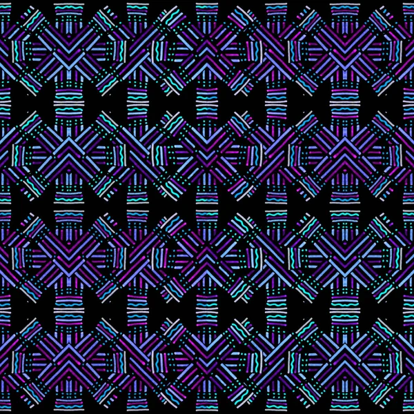 Cyfrowy Styl Technika Nowoczesny Streszczenie Geometryczne Etniczne Plemienne Wzór Stylu — Zdjęcie stockowe