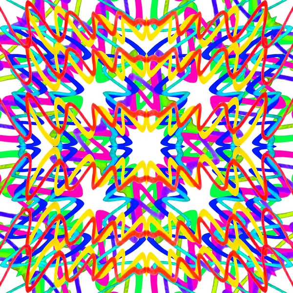 Абстрактный Пересекающийся Линейный Мотив Плавного Рисунка Разноцветных Тонах — стоковое фото