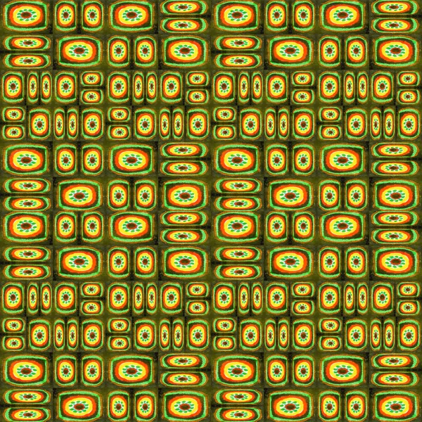 Mixed Media Technique Abstract Geometric Ethnic Tribal Style Seamless Pattern — Stock Photo, Image
