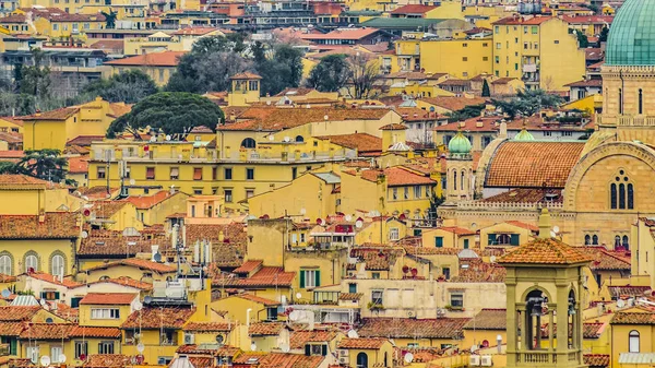 Vista Aérea Del Centro Histórico Ciudad Florencia Italia —  Fotos de Stock