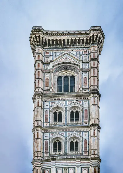 Florença Itália Janeiro 2018 Vista Frontal Famoso Campanile Giotto Florença — Fotografia de Stock