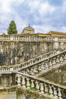 Dış cephe ünlü san miniato al monte Bazilikası oltrarno ilçe, Floransa, İtalya
