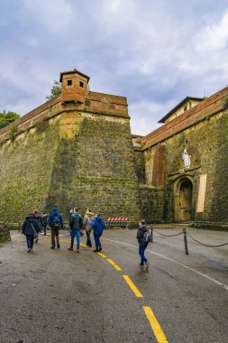 Floransa, İtalya, Ocak - 2018 - dış görünümünü forte di belvedere Kalesi, oltrarno District Floransa şehir, İtalya
