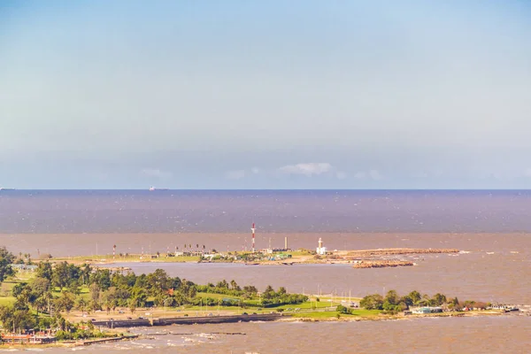 Вид Город Монтевидео Высоты Дневной Сцены — стоковое фото