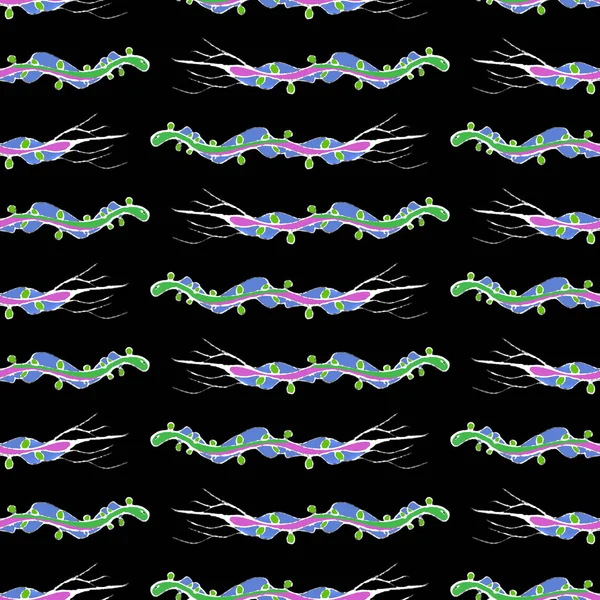 Fantasy Snake Drawing Motif Seamless Pattern Design Background — Stock Photo, Image