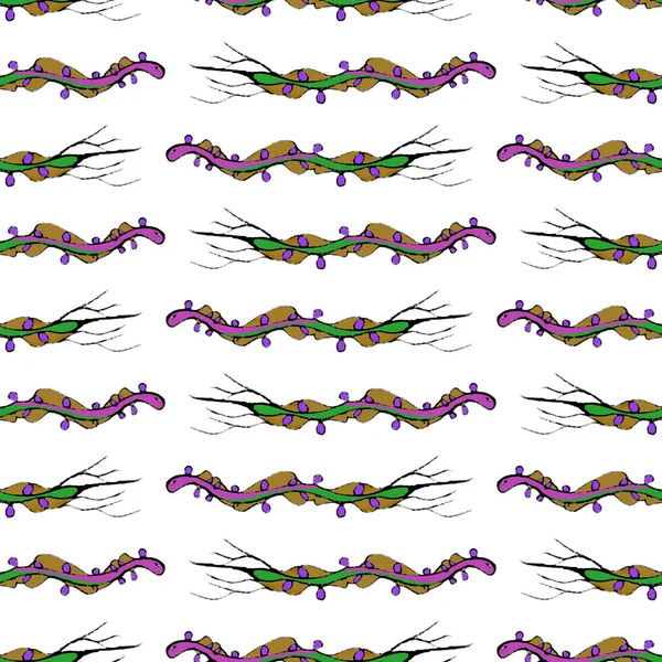 Фантазия Змея Рисунок Мотив Бесшовный Шаблон Дизайн Фона — стоковое фото