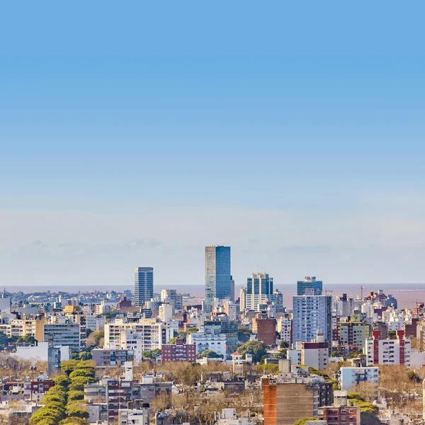 日のシーンモンテビデオ市街の航空写真の視点から — ストック写真
