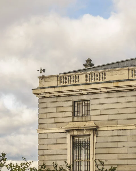 Detaljvy Kungliga Slotten Madrid City Spanien — Stockfoto