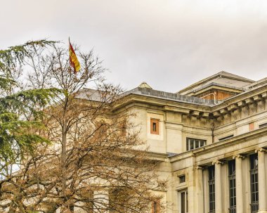 Madrid, İspanya, Aralık - 2017 - dış görünüm Museo del Prado cephe Madrid kenti, İspanya