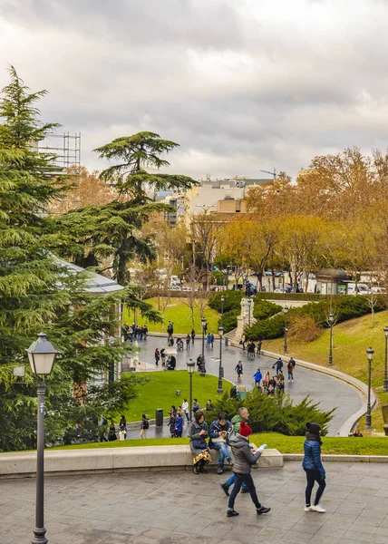 Madrid Spanyolország December 2017 Emberek Séta Külső Museo Del Prado — Stock Fotó