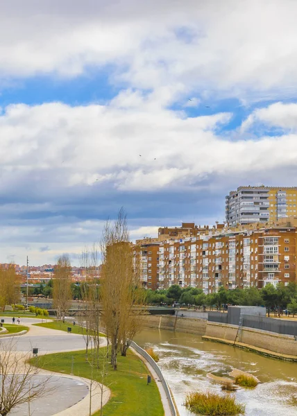 Зимовий День Місті Аргансуела Мадрид Іспанія — стокове фото