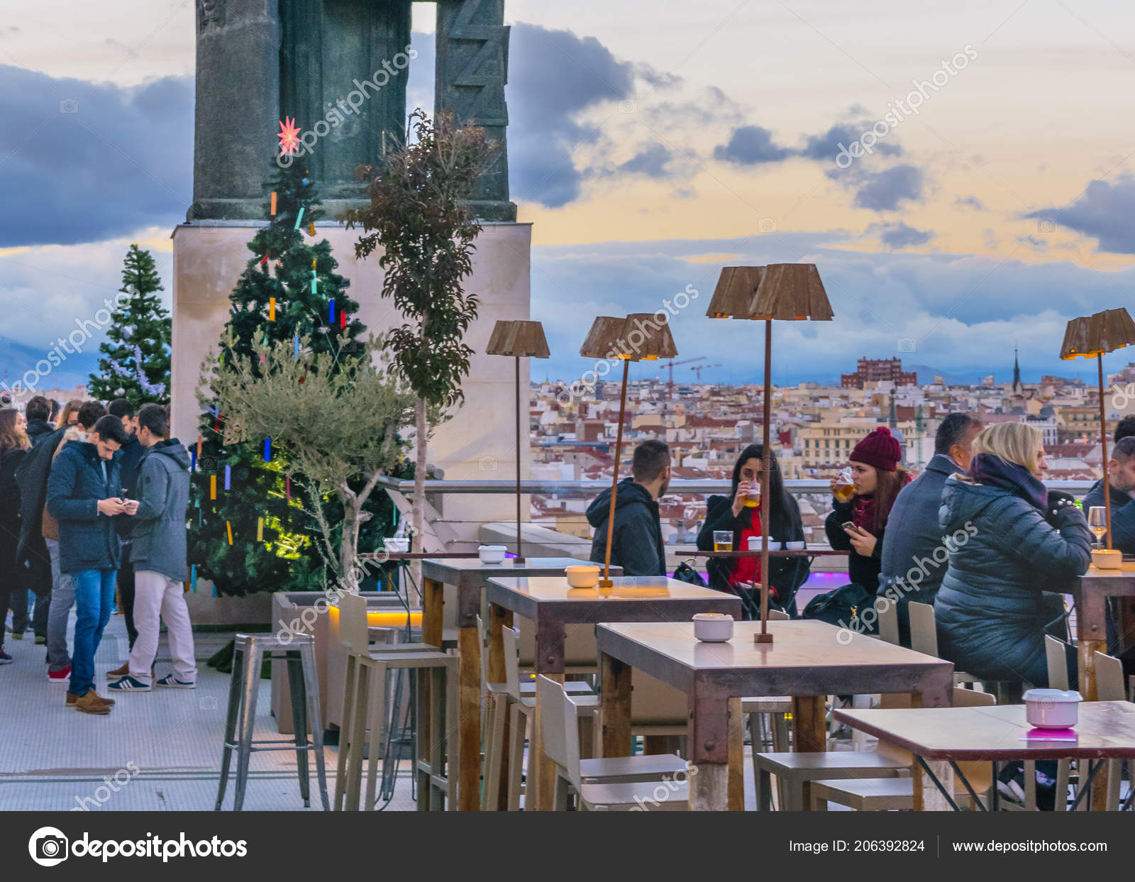 Madrid España Diciembre 2017 Bar Azotea Restaurante Círculo