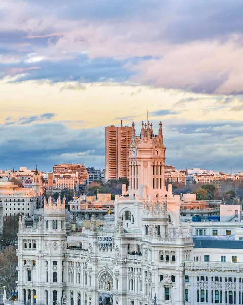 Luftaufnahme Madrids Aus Der Sicht Des Kreises Der Bildenden Künste — Stockfoto